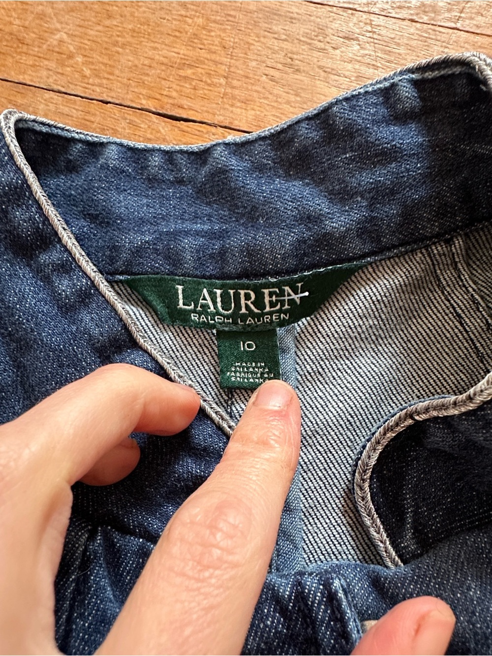 Vintage Ralph Lauren Military Preppy Denim Jacket - Picture 6 of 6